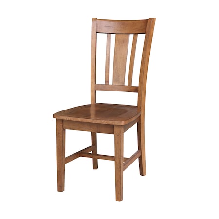 International Concepts Set of Two San Remo Splatback Chair, Distressed Oak C42-10P